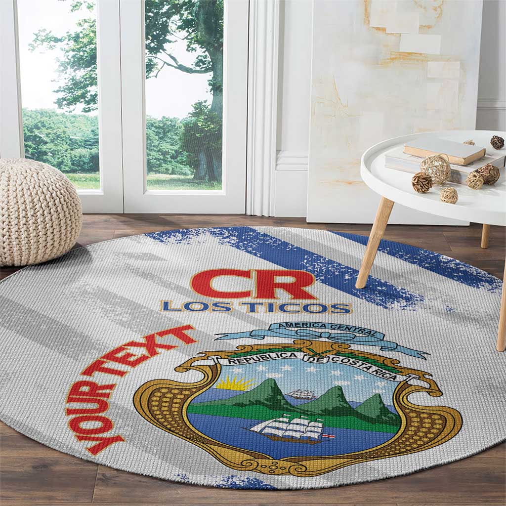 Custom Costa Rica Football Round Carpet Go Champions Los Ticos