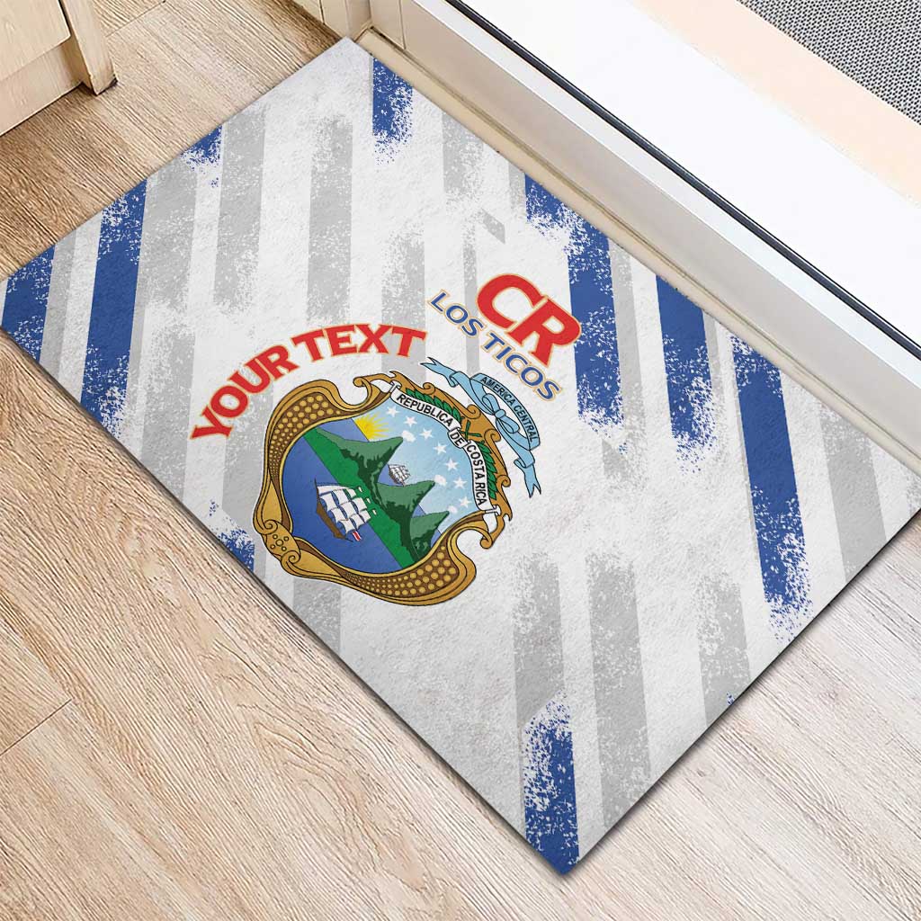 Custom Costa Rica Football Rubber Doormat Go Champions Los Ticos