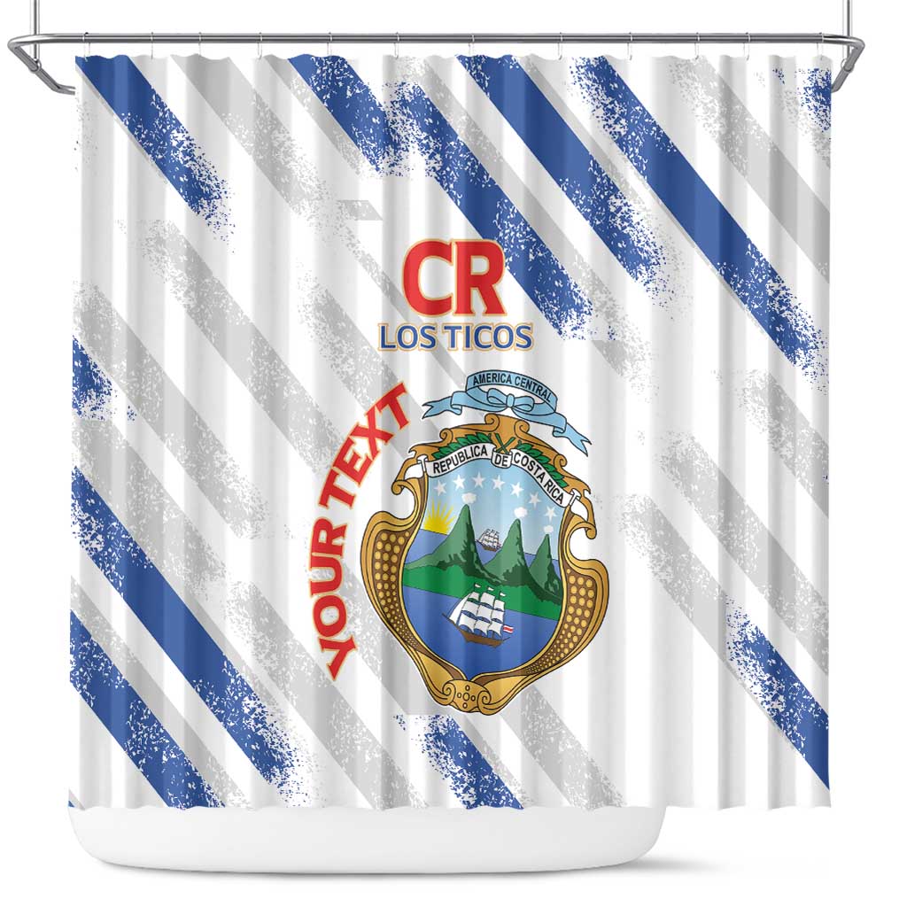 Custom Costa Rica Football Shower Curtain Go Champions Los Ticos