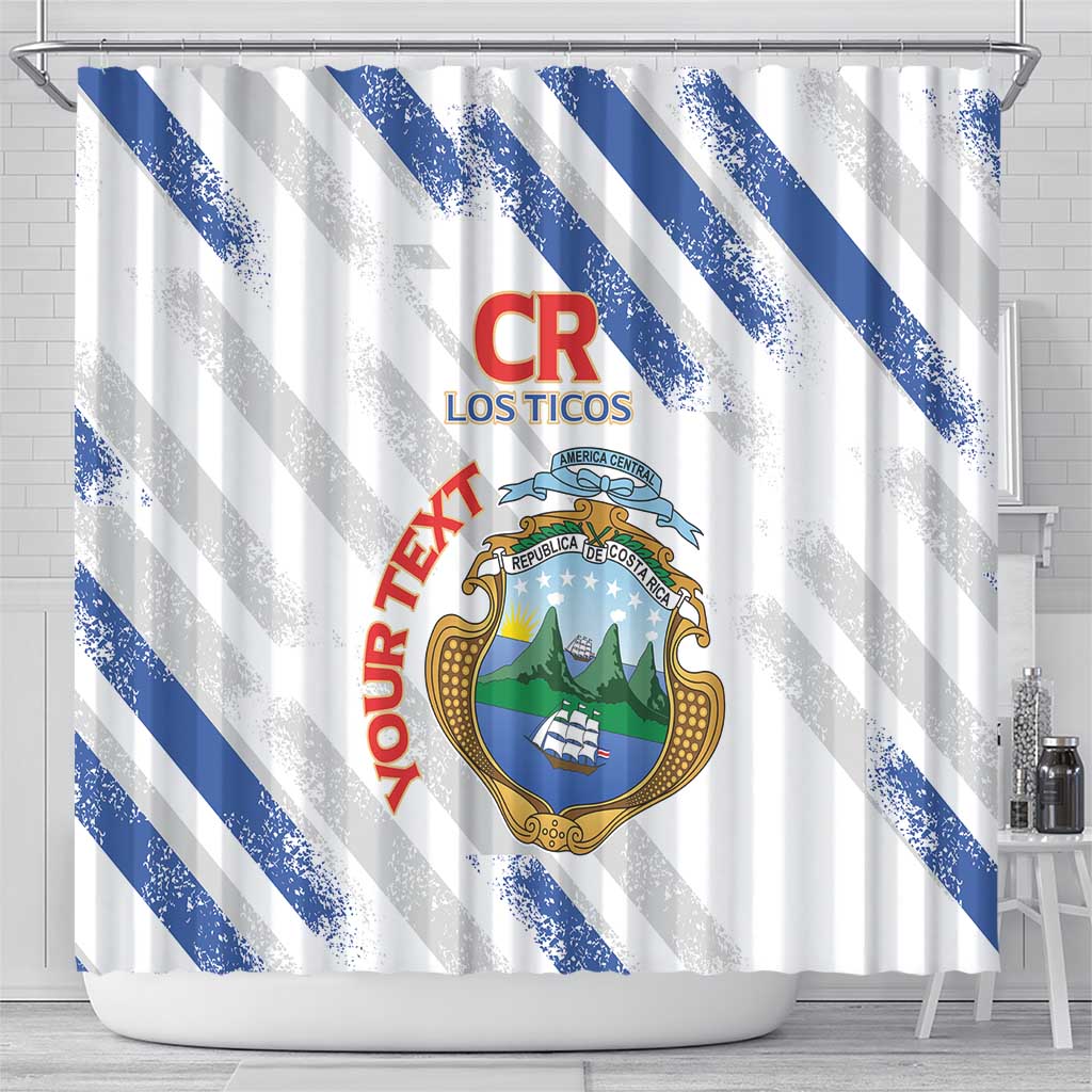 Custom Costa Rica Football Shower Curtain Go Champions Los Ticos