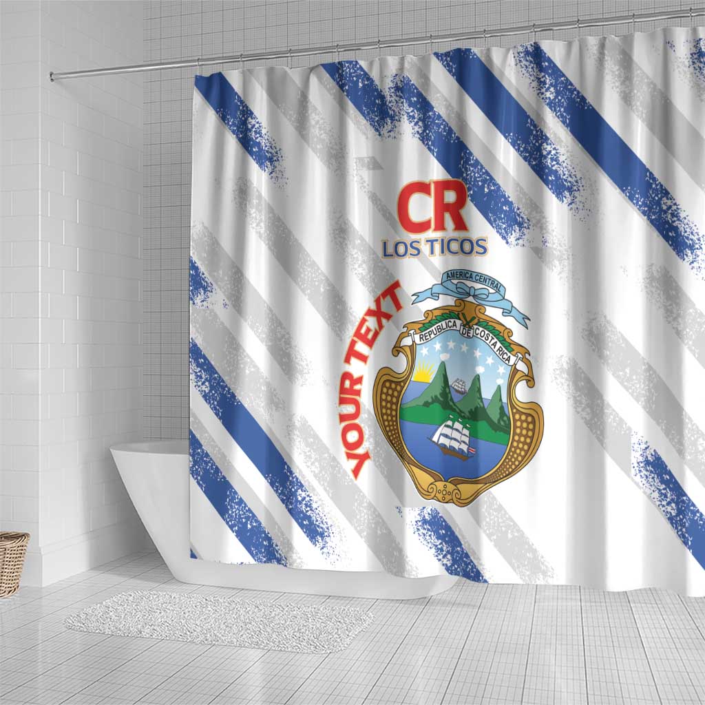 Custom Costa Rica Football Shower Curtain Go Champions Los Ticos