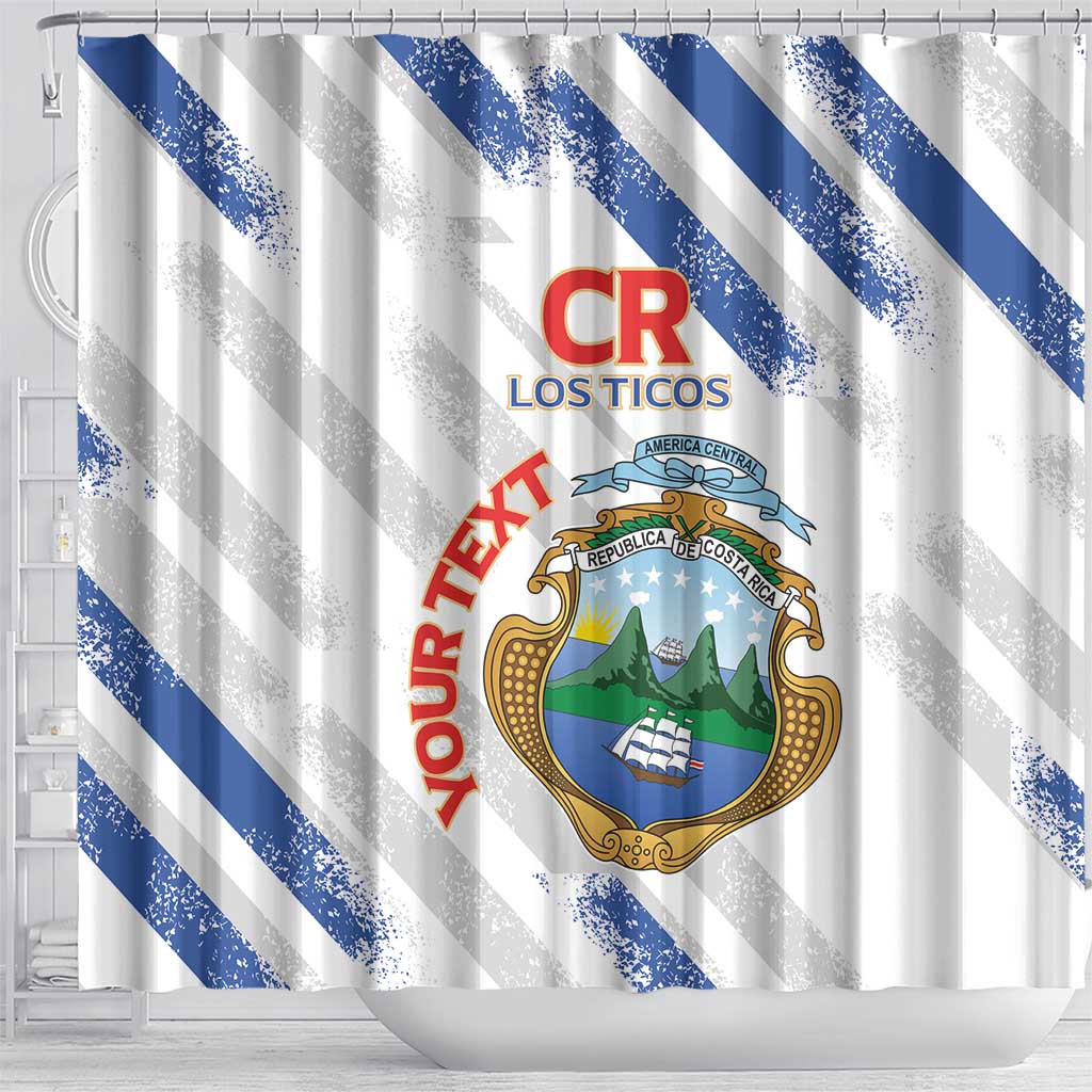 Custom Costa Rica Football Shower Curtain Go Champions Los Ticos