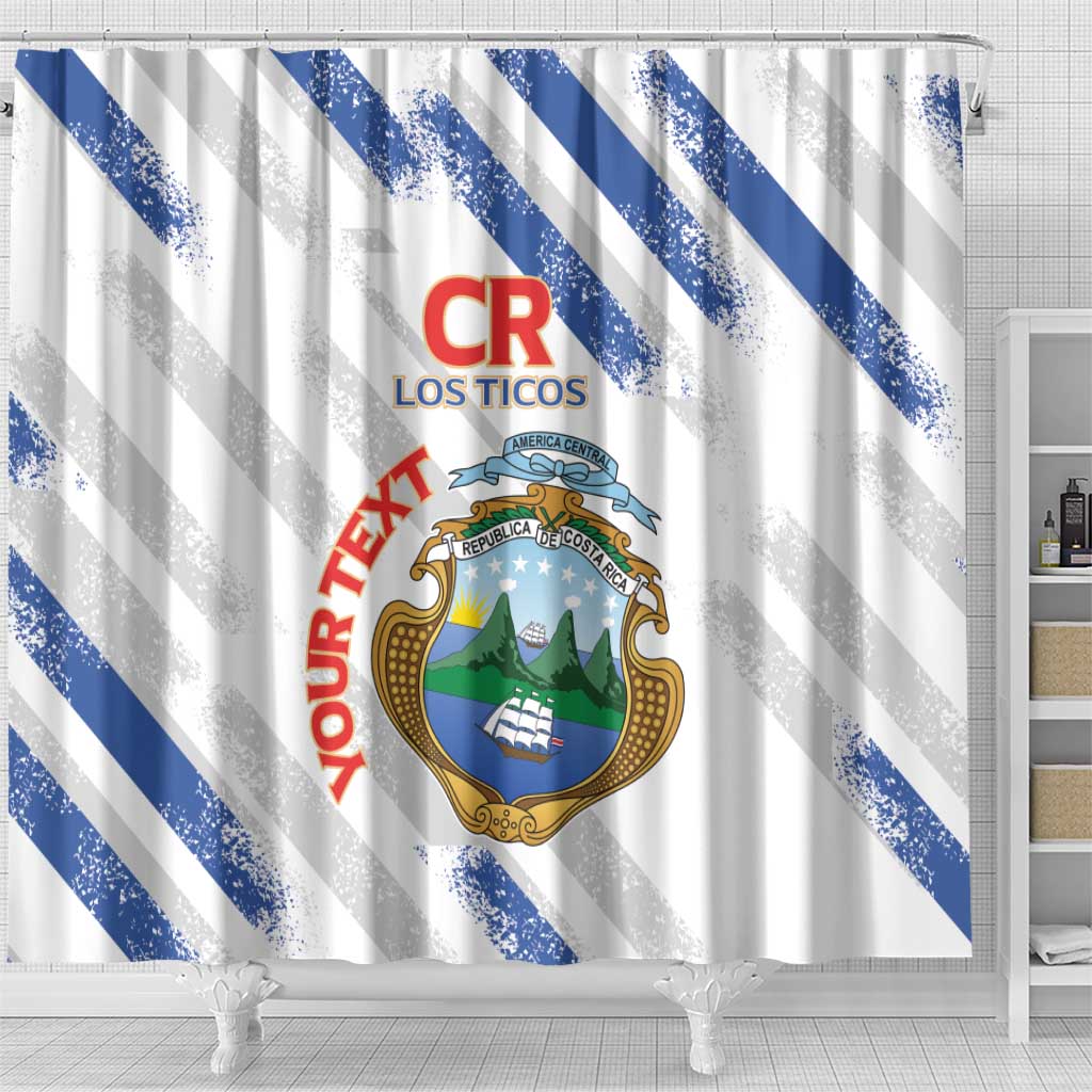 Custom Costa Rica Football Shower Curtain Go Champions Los Ticos