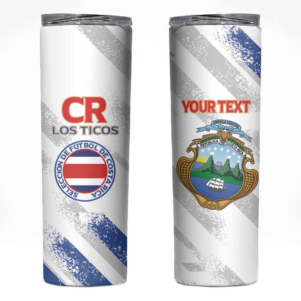 Custom Costa Rica Football Skinny Tumbler Go Champions Los Ticos