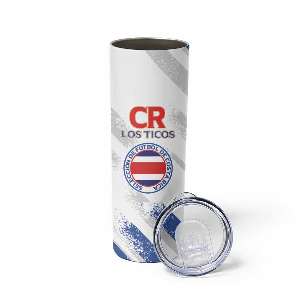 Custom Costa Rica Football Skinny Tumbler Go Champions Los Ticos