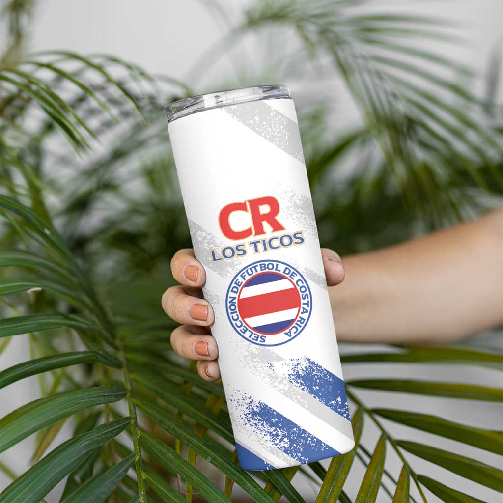 Custom Costa Rica Football Skinny Tumbler Go Champions Los Ticos