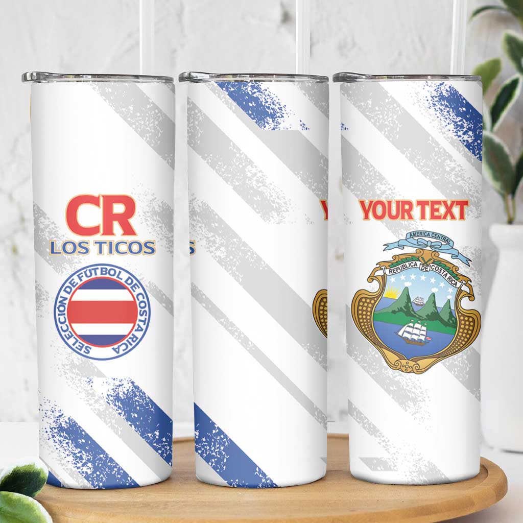 Custom Costa Rica Football Skinny Tumbler Go Champions Los Ticos