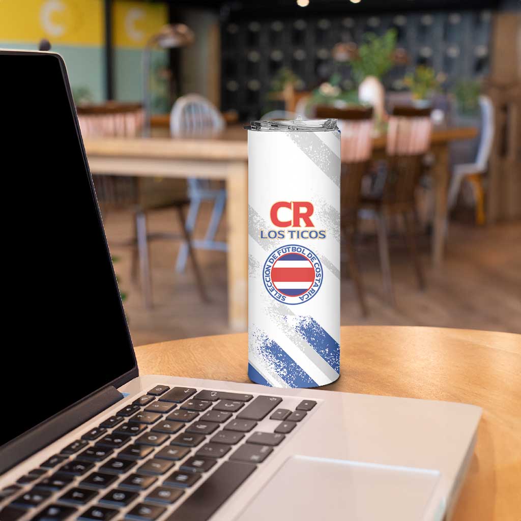 Custom Costa Rica Football Skinny Tumbler Go Champions Los Ticos