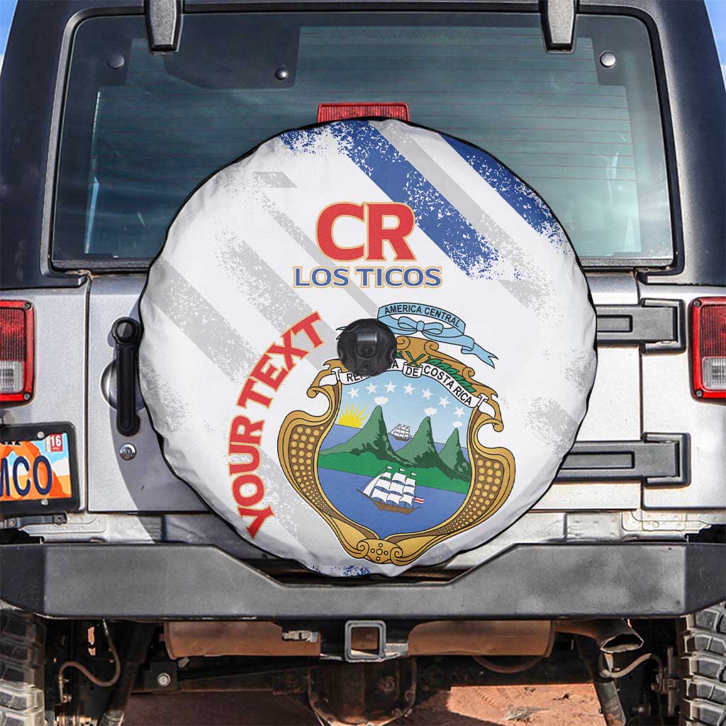 Custom Costa Rica Football Spare Tire Cover Go Champions Los Ticos