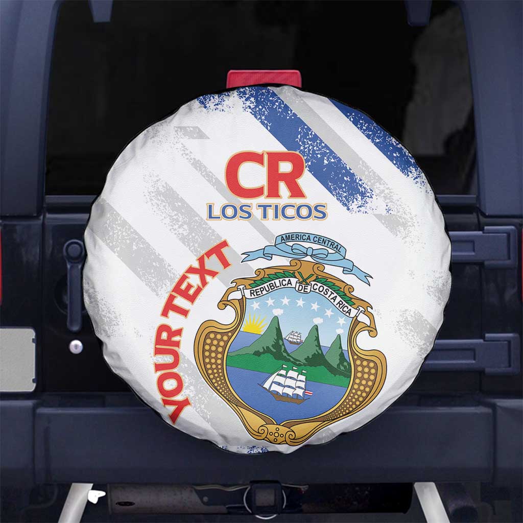 Custom Costa Rica Football Spare Tire Cover Go Champions Los Ticos