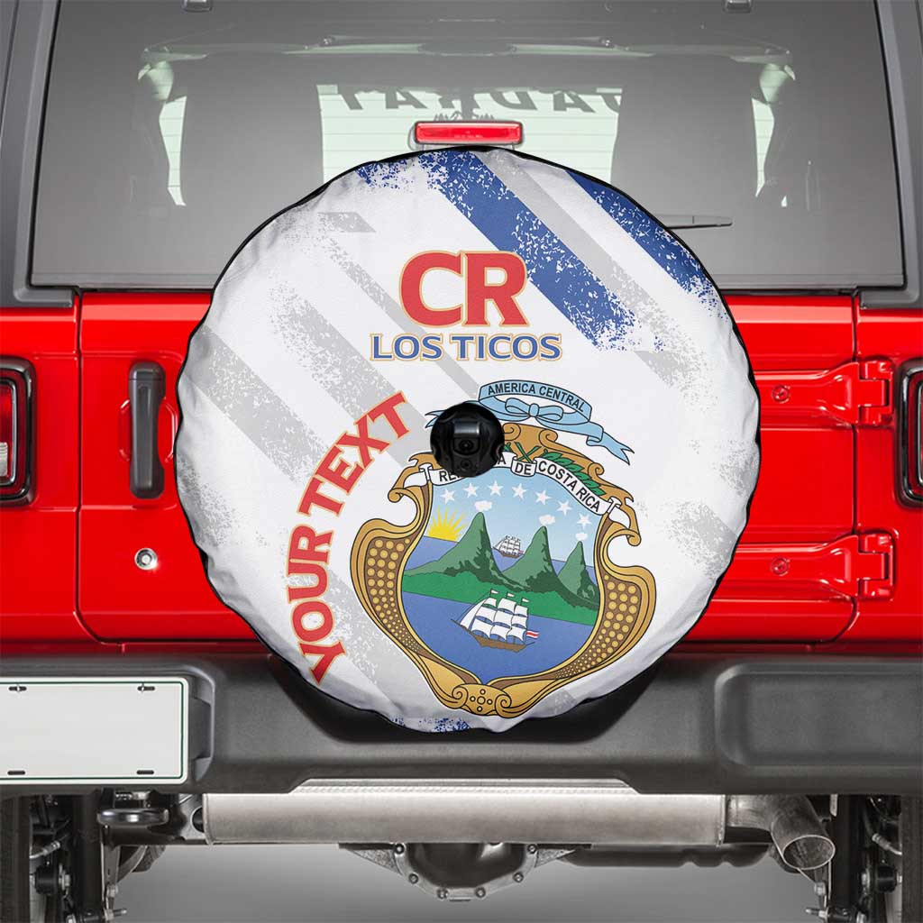 Custom Costa Rica Football Spare Tire Cover Go Champions Los Ticos