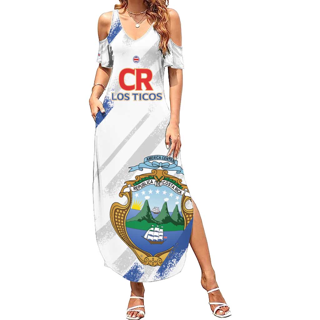 Custom Costa Rica Football Summer Maxi Dress Go Champions Los Ticos