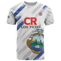Custom Costa Rica Football T Shirt Go Champions Los Ticos