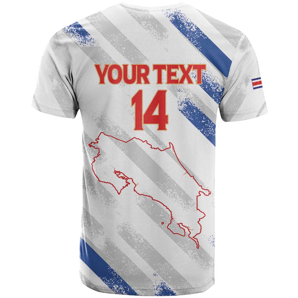 Custom Costa Rica Football T Shirt Go Champions Los Ticos