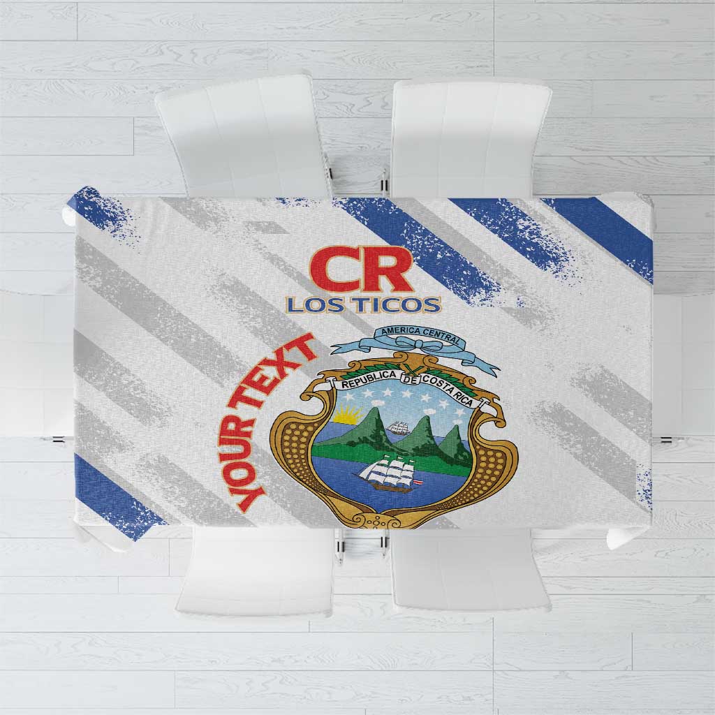 Custom Costa Rica Football Tablecloth Go Champions Los Ticos