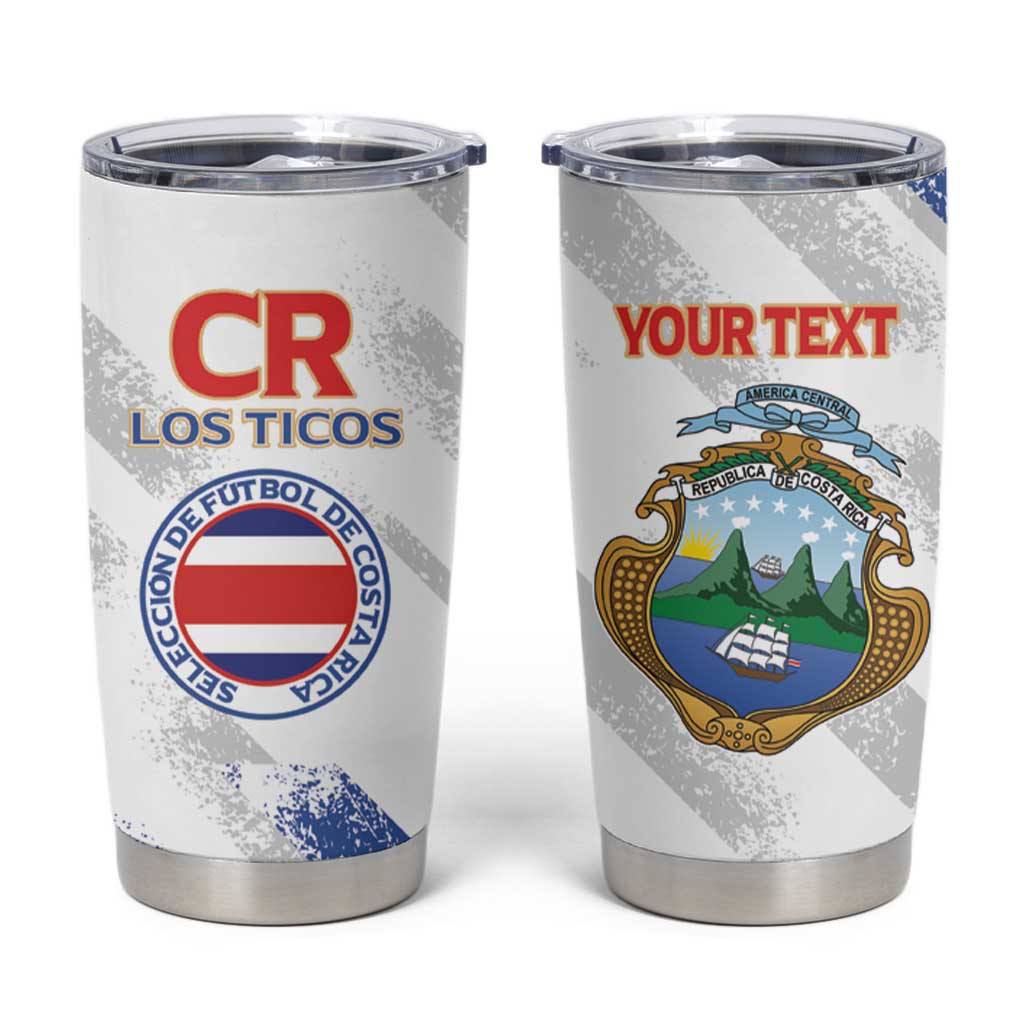 Custom Costa Rica Football Tumbler Cup Go Champions Los Ticos