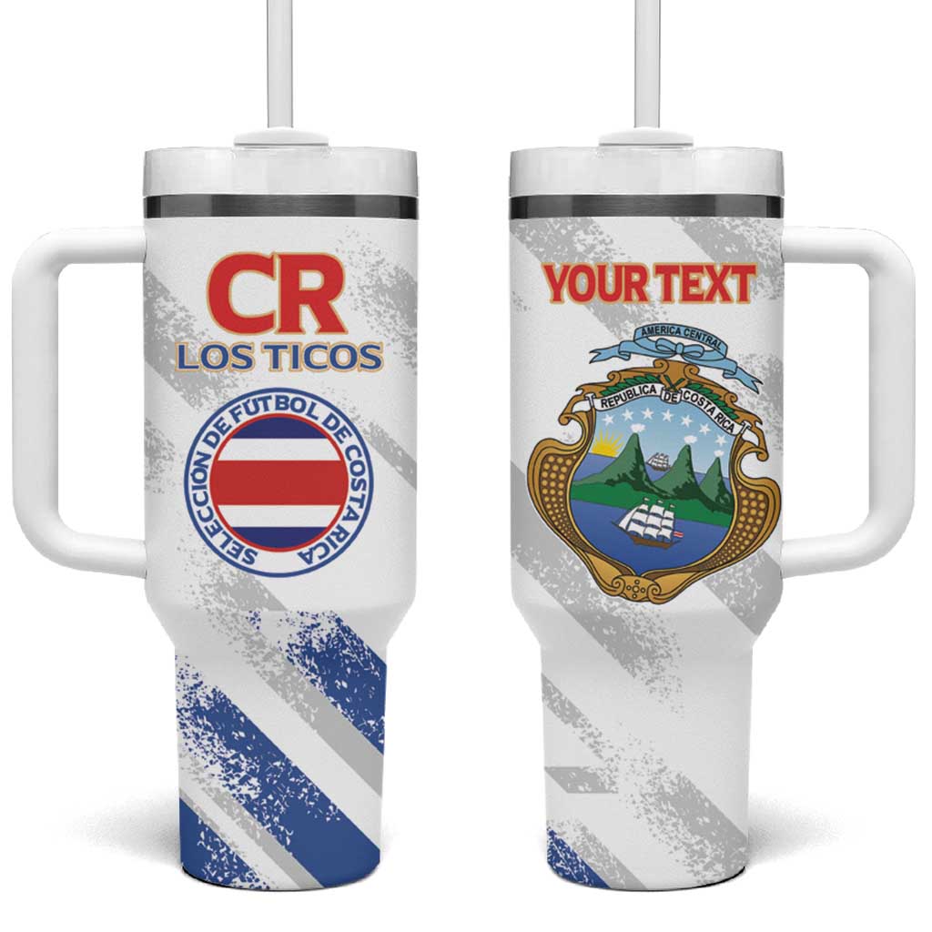 Custom Costa Rica Football Tumbler With Handle Go Champions Los Ticos
