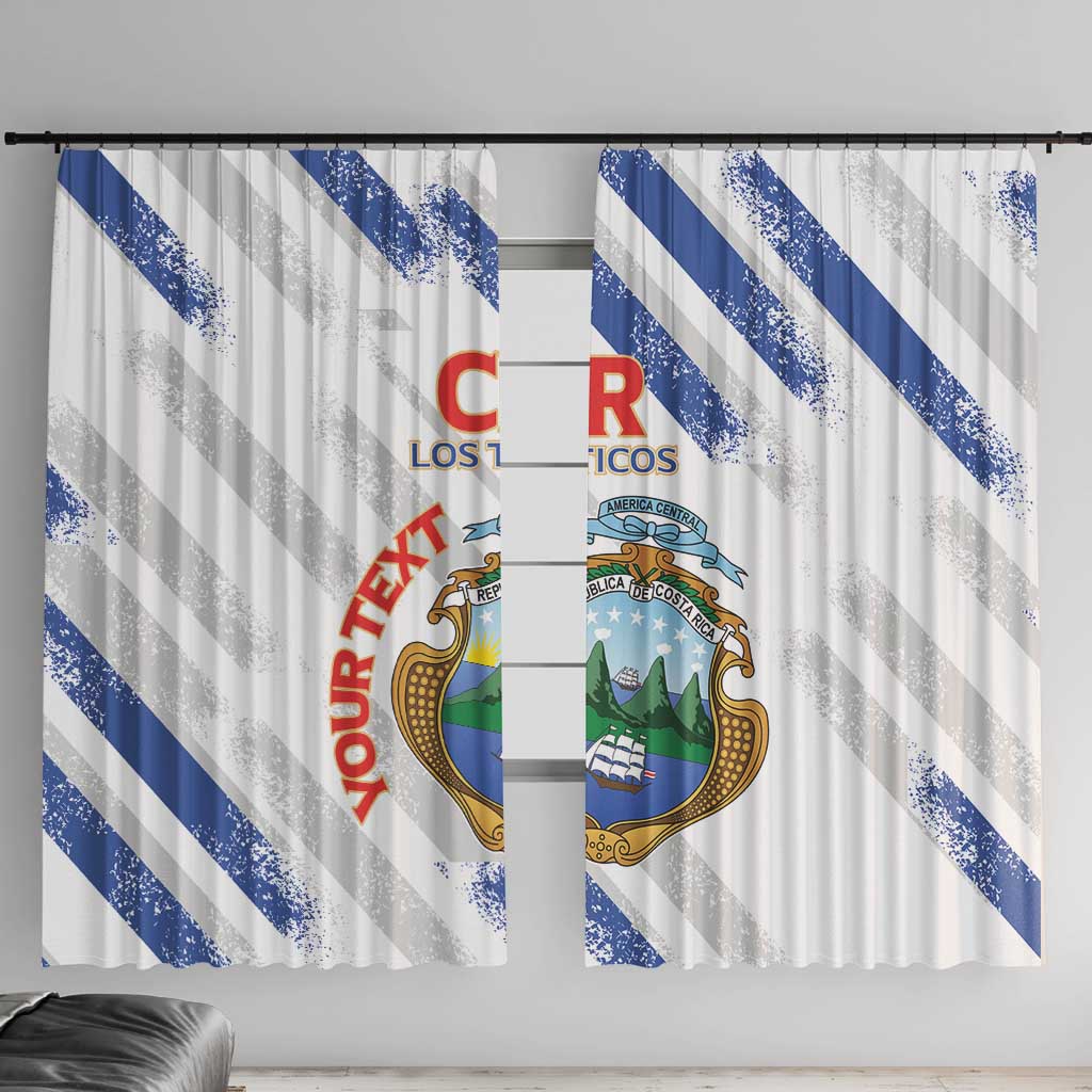 Custom Costa Rica Football Window Curtain Go Champions Los Ticos