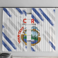 Custom Costa Rica Football Window Curtain Go Champions Los Ticos