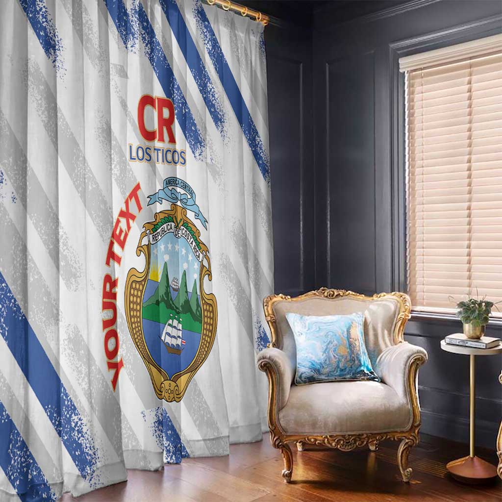 Custom Costa Rica Football Window Curtain Go Champions Los Ticos