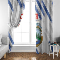 Custom Costa Rica Football Window Curtain Go Champions Los Ticos
