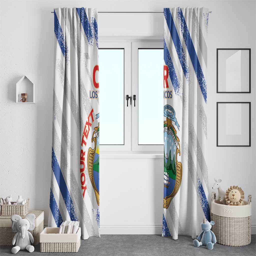 Custom Costa Rica Football Window Curtain Go Champions Los Ticos