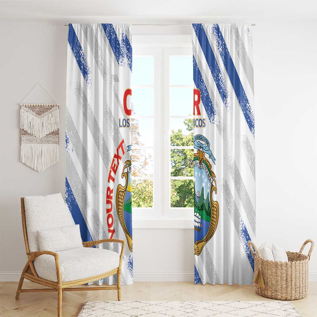 Custom Costa Rica Football Window Curtain Go Champions Los Ticos