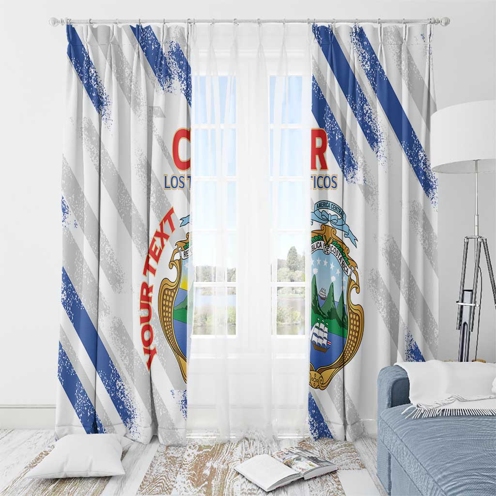 Custom Costa Rica Football Window Curtain Go Champions Los Ticos