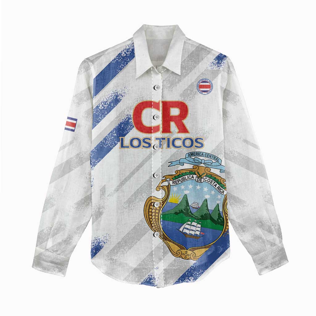 Custom Costa Rica Football Women Casual Shirt Go Champions Los Ticos