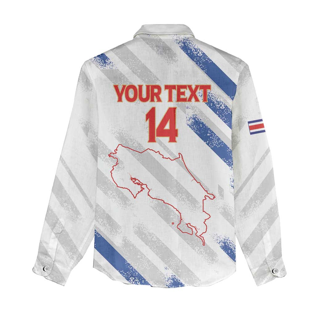 Custom Costa Rica Football Women Casual Shirt Go Champions Los Ticos