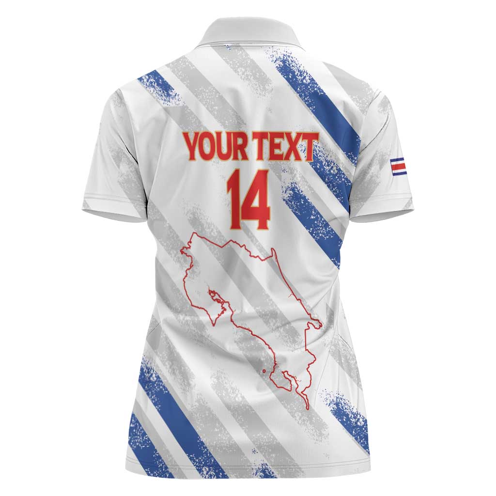 Custom Costa Rica Football Women Polo Shirt Go Champions Los Ticos