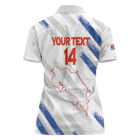 Custom Costa Rica Football Women Polo Shirt Go Champions Los Ticos