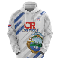 Custom Costa Rica Football Zip Hoodie Go Champions Los Ticos