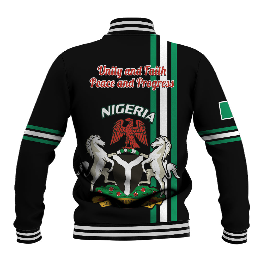 Nigeria Baseball Jacket Nigeria Coat Of Arms Simple Style - Wonder Print Shop