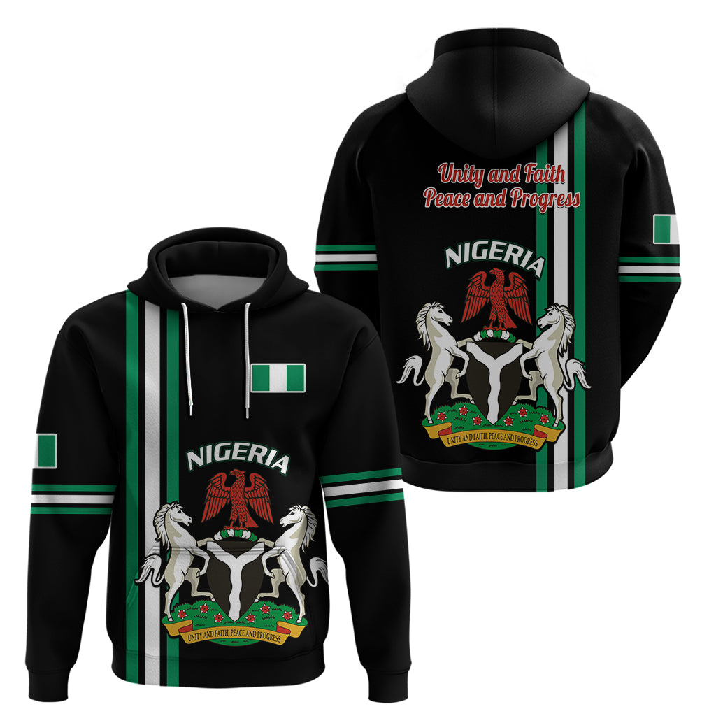 Nigeria Hoodie Nigeria Coat Of Arms Simple Style - Wonder Print Shop