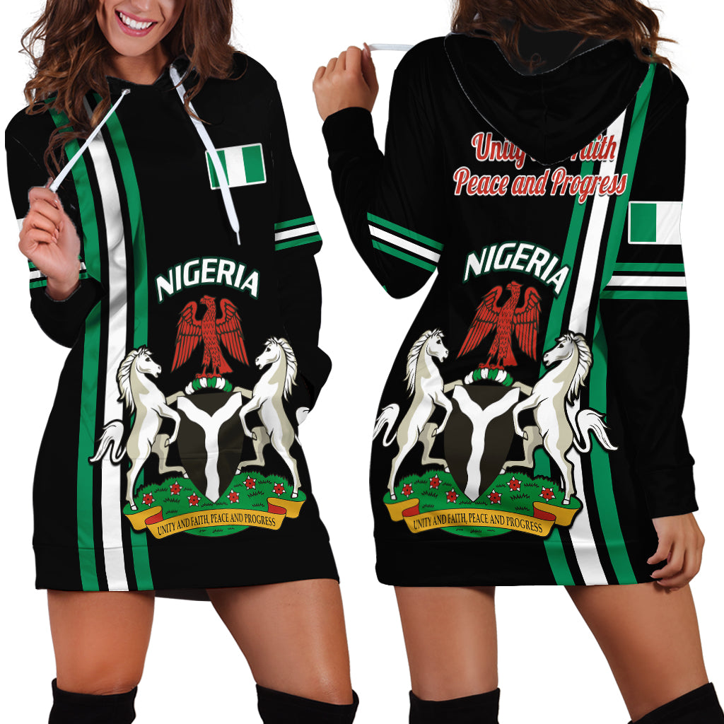 Nigeria Hoodie Dress Nigeria Coat Of Arms Simple Style - Wonder Print Shop