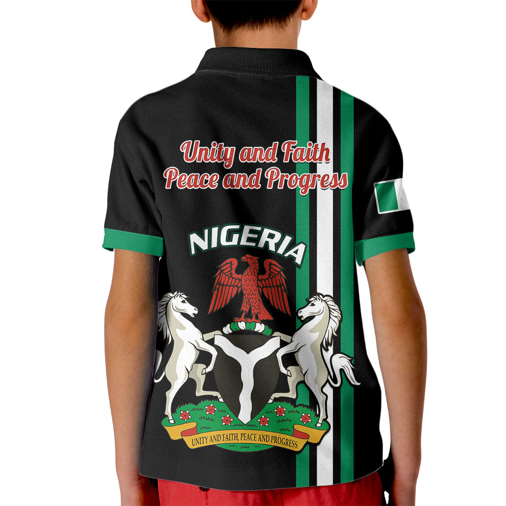 Nigeria Kid Polo Shirt Nigeria Coat Of Arms Simple Style - Wonder Print Shop