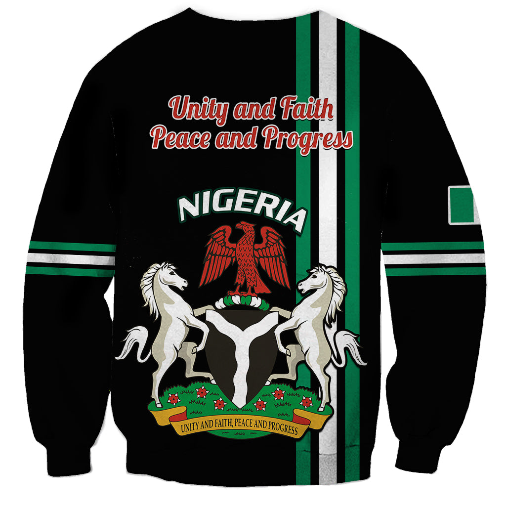 Nigeria Sweatshirt Nigeria Coat Of Arms Simple Style - Wonder Print Shop