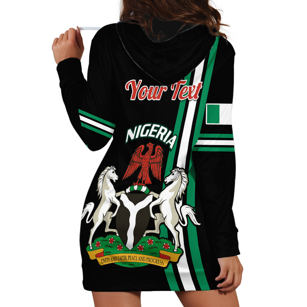 Personalised Nigeria Hoodie Dress Nigeria Coat Of Arms Simple Style - Wonder Print Shop
