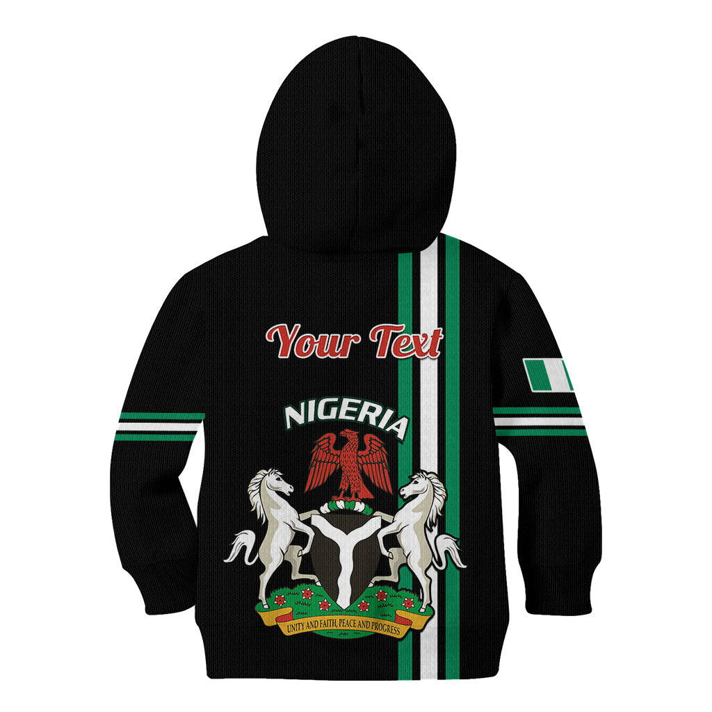 Personalised Nigeria Kid Hoodie Nigeria Coat Of Arms Simple Style - Wonder Print Shop