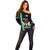 Personalised Nigeria Off Shoulder Sweater Nigeria Coat Of Arms Simple Style - Wonder Print Shop