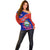 Personalised Costa Rica Off Shoulder Sweater Coat Of Arms Mix Purple Orchid - Wonder Print Shop