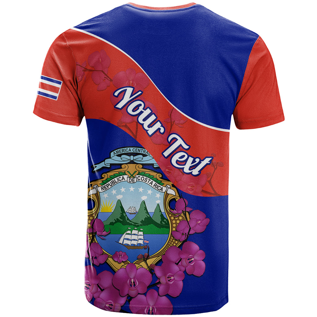 Personalised Costa Rica T Shirt Coat Of Arms Mix Purple Orchid - Wonder Print Shop