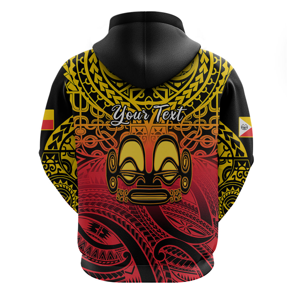 Personalised Marquesas Islands Hoodie Tiki Polynesian Marquesan Pattern - Wonder Print Shop