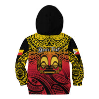 Personalised Marquesas Islands Kid Hoodie Tiki Polynesian Marquesan Pattern - Wonder Print Shop