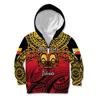 Personalised Marquesas Islands Kid Hoodie Tiki Polynesian Marquesan Pattern - Wonder Print Shop