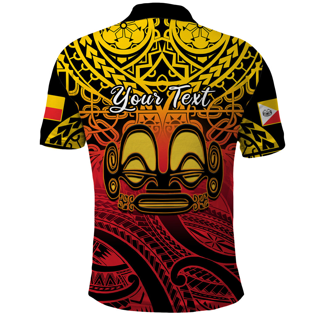 Personalised Marquesas Islands Polo Shirt Tiki Polynesian Marquesan Pattern - Wonder Print Shop