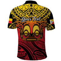 Personalised Marquesas Islands Polo Shirt Tiki Polynesian Marquesan Pattern - Wonder Print Shop