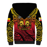 Personalised Marquesas Islands Sherpa Hoodie Tiki Polynesian Marquesan Pattern - Wonder Print Shop
