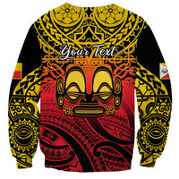 Personalised Marquesas Islands Sweatshirt Tiki Polynesian Marquesan Pattern - Wonder Print Shop